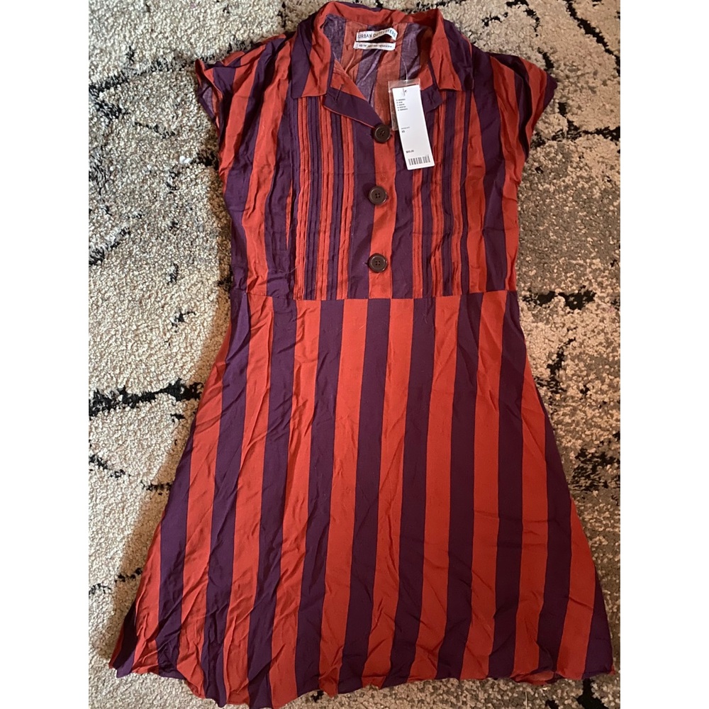 Urban Outfitters purple and orange striped dress